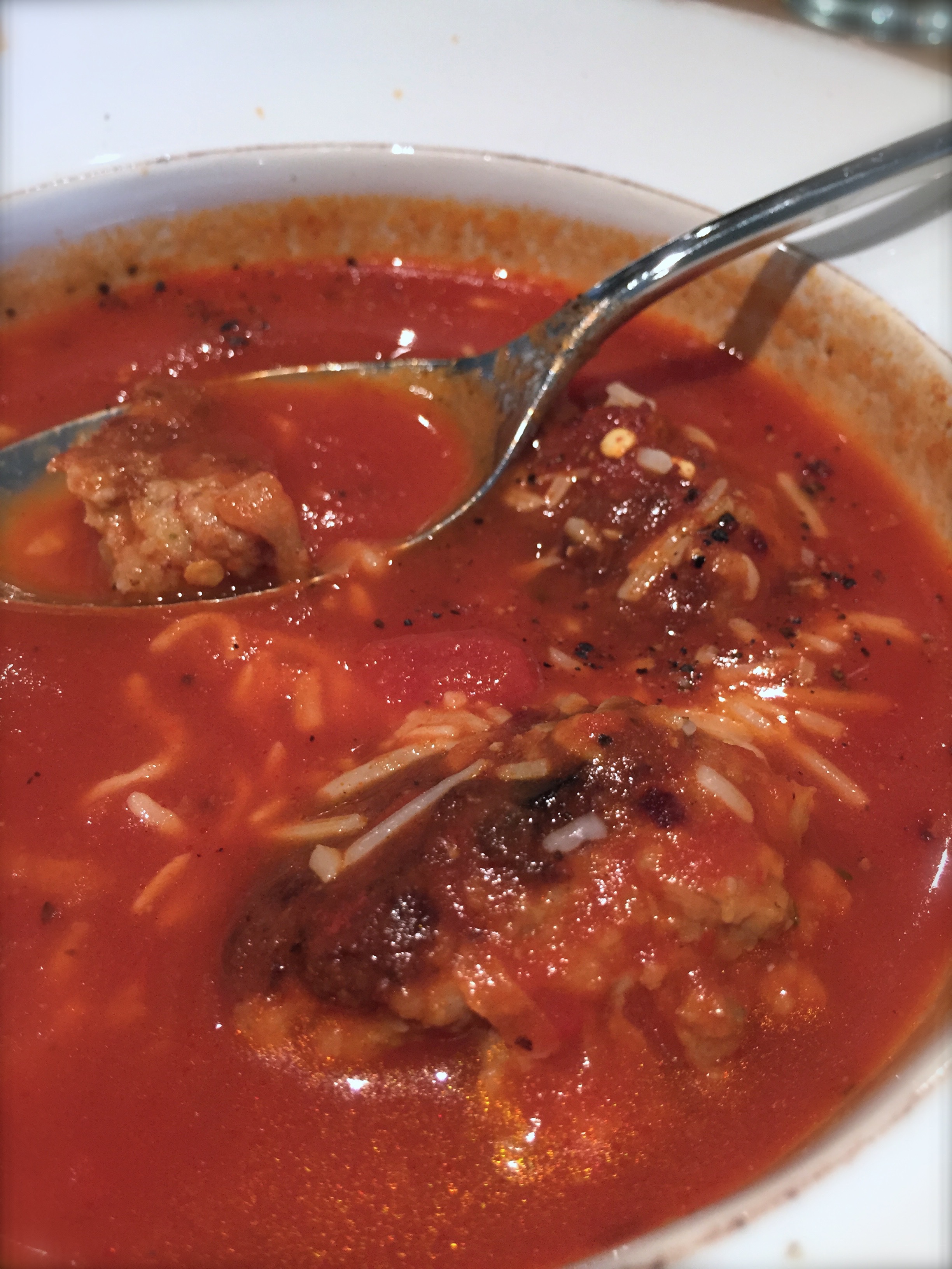 Tomato Soup with meatballs