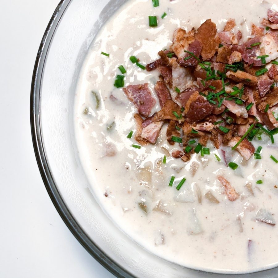 Creamy Clam Chowder (Non-Dairy, Paleo) | Jessica Marcus Nutrition